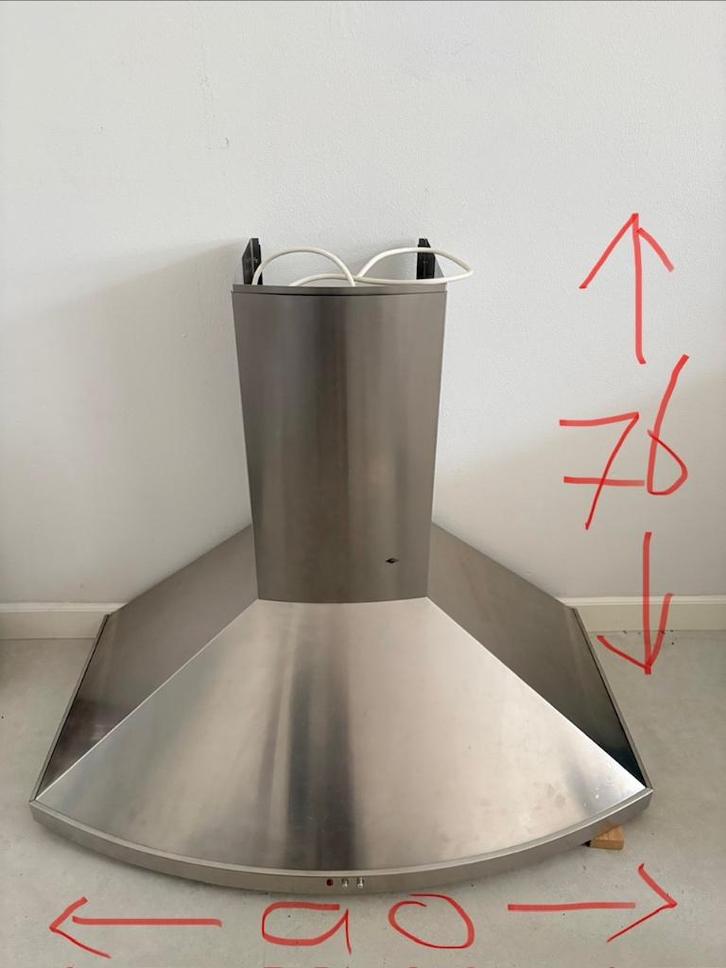 Afzuigkap met luchtgordijn 90cm breed, Huis en Inrichting, Keuken | Keukenelementen, Gebruikt, 100 tot 150 cm, 50 tot 100 cm, 50 tot 75 cm