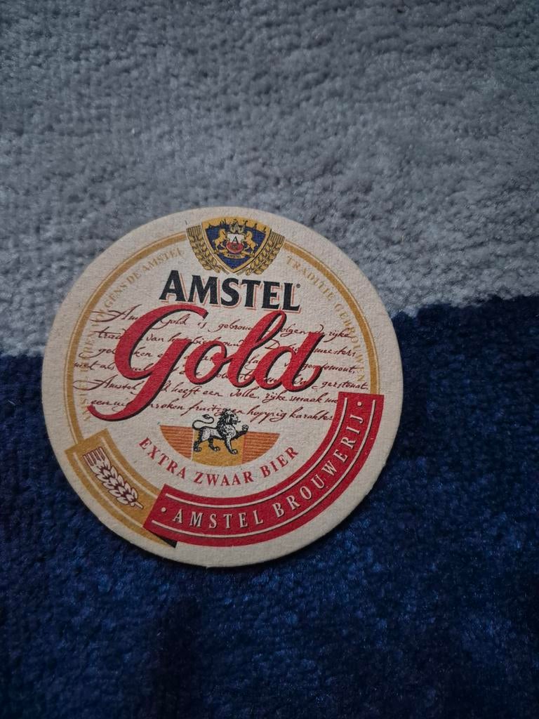 Amstel Gold bierviltje - Extra Zwaar Bier, Verzamelen, Biermerken, Ophalen of Verzenden