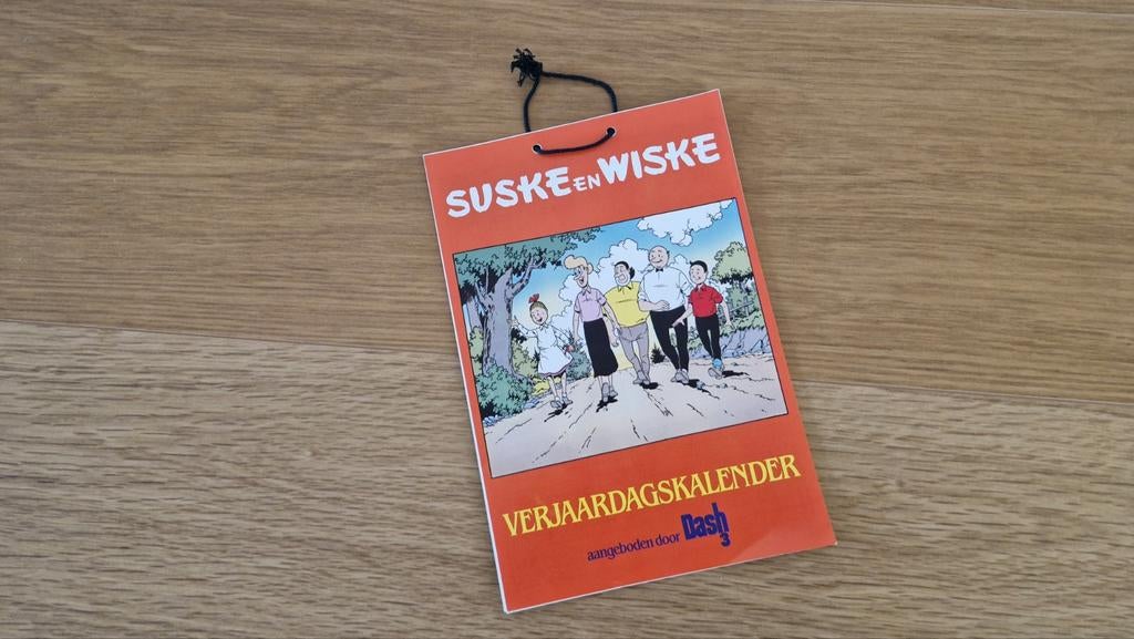 Suske en Wiske Verjaardagskalender, Dash 3 wasmiddel, 1986, Ophalen of Verzenden, Suske en Wiske, Zo goed als nieuw, Gebruiksvoorwerp