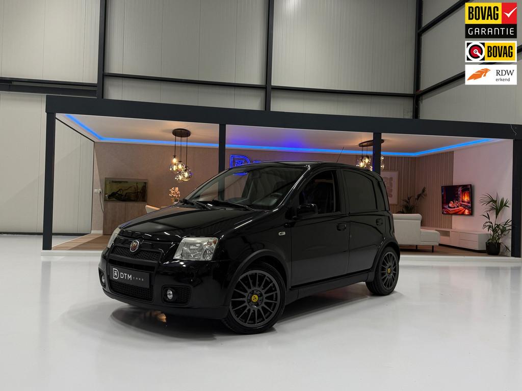Fiat Panda 1.4 16V Sport Navi Sportuitlaat Carbon Elekt. Ram, Voorwielaandrijving, Elektrische ramen, Gebruikt, Zwart