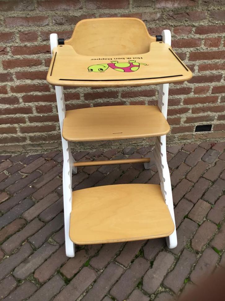 Kinderstoel "Ik ben dapper" met eet/speelblad, Kinderen en Baby's, Kinderstoelen, Gebruikt, Meegroeistoel, Afneembaar eetblad