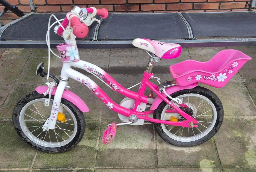 Meisjesfiets 12 inch, Fietsen en Brommers, Fietsen | Kinderfietsjes, Ophalen, Gebruikt, Minder dan 16 inch, Zijwieltjes