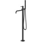 Allibert Staande Mengkraan Avery - Zwart - Met Handdouche, Ophalen of Verzenden, Nieuw, Chroom, Kraan
