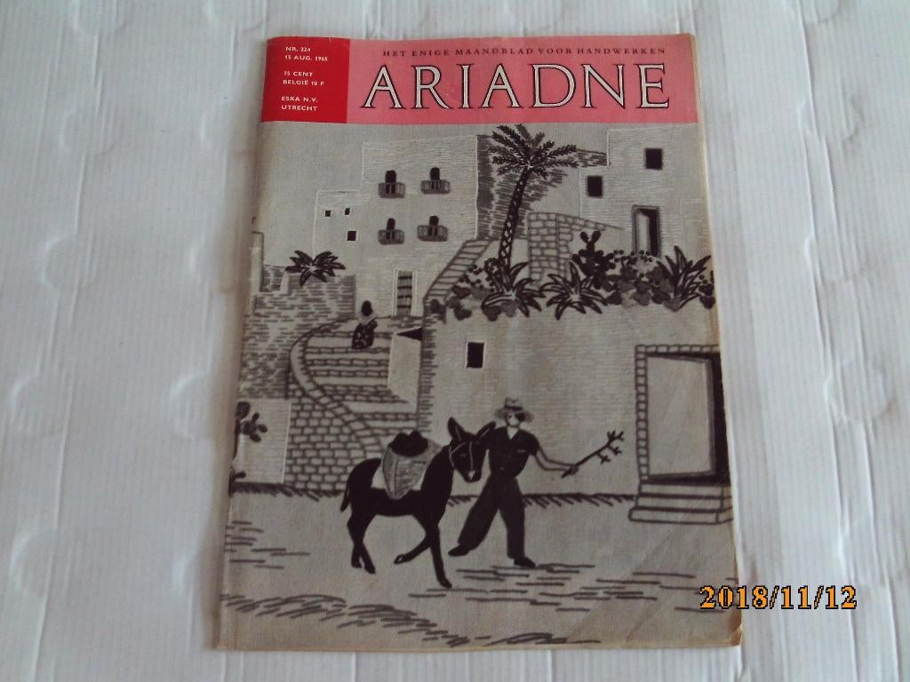 ariadne maandblad voor handwerken nr. 224 15 aug. 1965, Ophalen of Verzenden, Gebruikt, Vrouw, Knipmode
