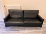 Leolux Paian Bank 3-zits incl kussens + Fauteuil zwart leer, Ophalen, Zo goed als nieuw, 75 tot 100 cm, Leer