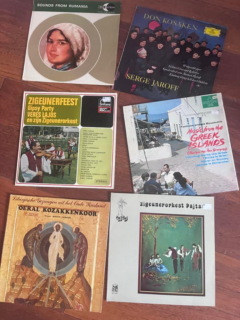 6x LP Wereldmuziek: Gipsy, Russisch Kozakken, Grieks, Roemee, Cd's en Dvd's, Ophalen of Verzenden, Gebruikt, 12 inch, Europees