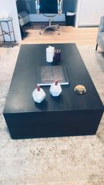 Donkerbruine salontafel eikenfineer - 130x80x40 cm, Gebruikt, 100 tot 150 cm, Eikenhout, Minder dan 50 cm