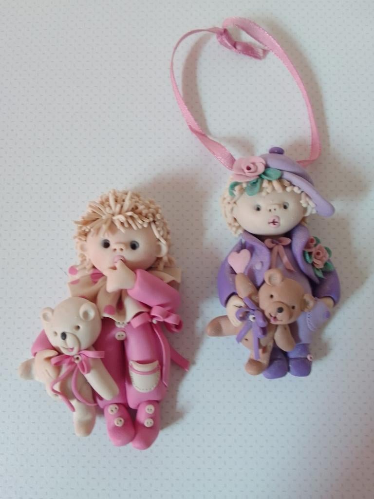 Poppetjes van fimo klei., Ophalen of Verzenden