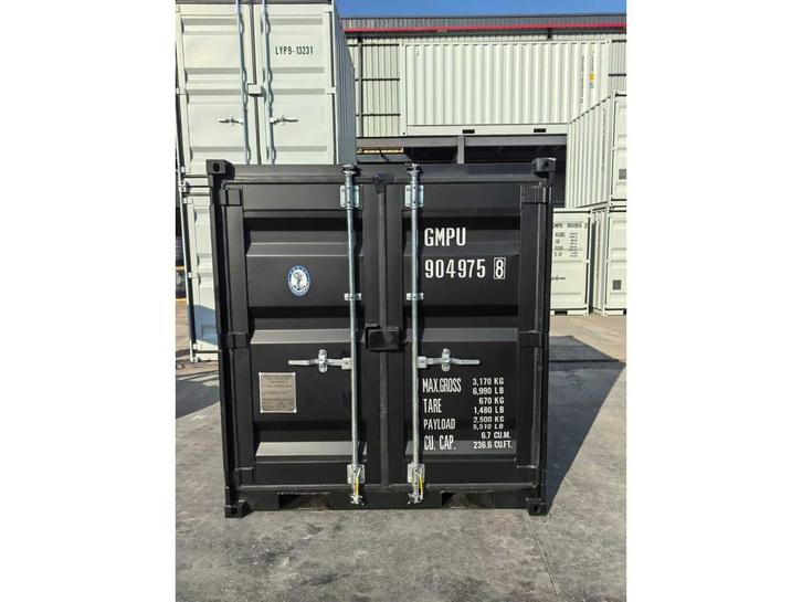 2025 Rhino-Cross-Containers 8ft Zwart Zeecontainer, Zakelijke goederen, Machines en Bouw | Keten en Containers