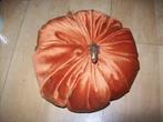 1 Decoratie Pompoen velvet stof oranje/bruin Nieuw, Ophalen of Verzenden, Nieuw