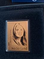 Adv7 gouden postzegel prinses amalia 18 jaar, Ophalen of Verzenden