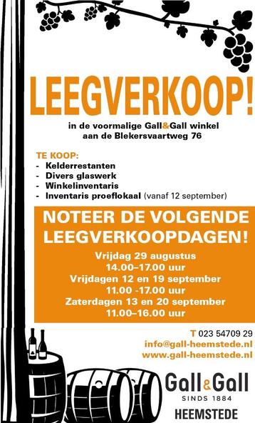 leegverkoop slijterij beschikbaar voor biedingen