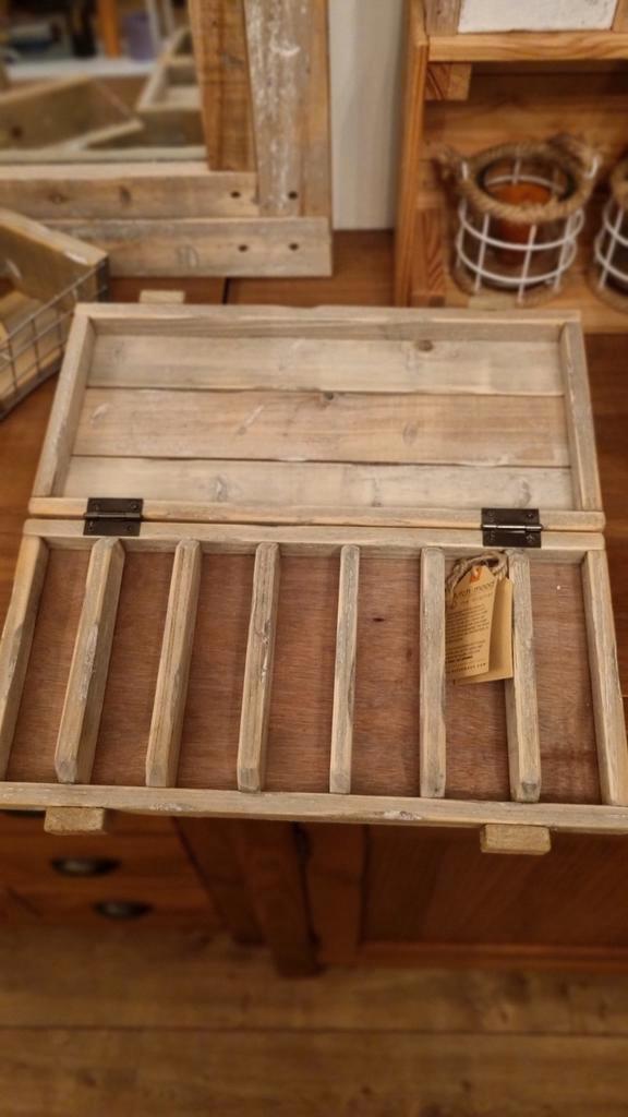 Vintage Houten Kist voor Koffiecups, Huis en Inrichting, Woonaccessoires | Kisten, Nieuw, Minder dan 50 cm, Minder dan 50 cm, Minder dan 50 cm