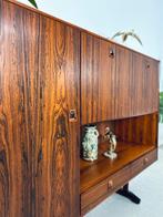 Vintage highboard wandkast Topform jaren 50/60 pallisander, Ophalen, Gebruikt, 150 tot 200 cm, 25 tot 50 cm