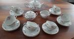 Brocante theeservies roze roosjes, Antiek en Kunst, Curiosa en Brocante, Ophalen of Verzenden