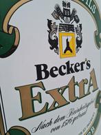 Emaille bord beckers bier, Ophalen of Verzenden, Zo goed als nieuw, Reclamebord, Plaat of Schild, Overige merken
