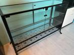 Zwarte Vitrinekast, Huis en Inrichting, Ophalen, 100 tot 150 cm, Zo goed als nieuw, Minder dan 100 cm
