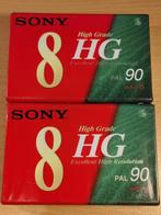 SONY 2x Video 8 HG90 Cassettes - Nieuw - P5-90HG2, Audio, Tv en Foto, Videocamera's Analoog, (Video)band, Verzenden, Overige soorten