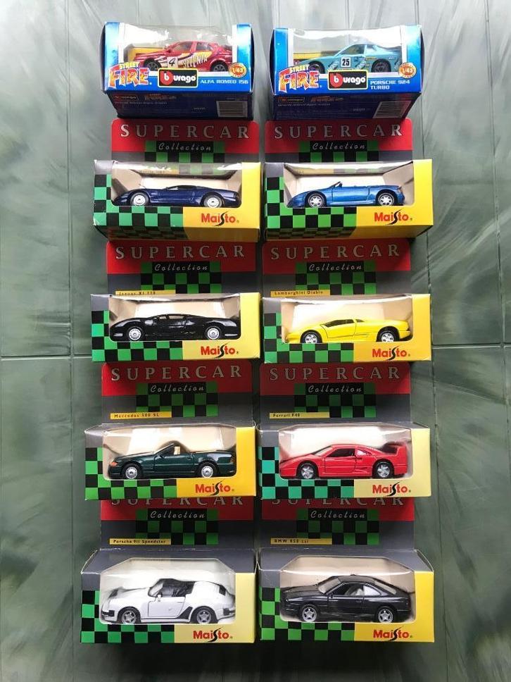 8x Maisto Supercar collection / 2x Bburago Street fire, Hobby en Vrije tijd, Modelauto's | 1:18, Nieuw, Auto, Maisto, Ophalen