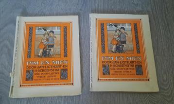 2 vintage boekjes van Pim en Mien beschikbaar voor biedingen