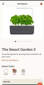 Click & Grow Smart Garden 3 + 4 pods (ontbreken 2/3 bekers), Tuin en Terras, Kweekspullen, Ophalen of Verzenden, Gebruikt