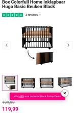 Zwarte babybox met wielen en meegroeifunctie, Kinderen en Baby's, Boxen, Ophalen, Gebruikt, Rechthoekig, In hoogte verstelbaar