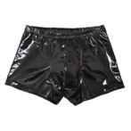 Zwarte glimmende lak boxer / boxershort wetlook leren heren, Verzenden, Zwart, Boxer