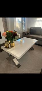 Salontafel met spiegelpoten, Huis en Inrichting, Tafels | Salontafels, Ophalen, Gebruikt, 50 tot 100 cm, Minder dan 50 cm