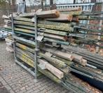 Betonnen palen en stalen buizen, Tuin en Terras, Tuinhekken en Hekwerk, Ophalen, Gebruikt, IJzer, Gaashekwerk