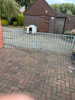 Gegalvaniseerd Spijlenhekwerk met Hekje, Tuin en Terras, Met poort, Gebruikt, IJzer, Spijlenhekwerk