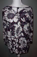 Miss Etam top shirt 46 bloemen paars wit, Paars, Maat 46/48 (XL) of groter, Ophalen of Verzenden, Zo goed als nieuw