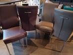 2 paarse of 2 taupe stoelen, Huis en Inrichting, Stoelen, Ophalen, Zo goed als nieuw