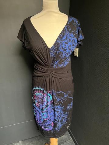 Zwart blauwe dames jurk van DESIGUAL maat M beschikbaar voor biedingen