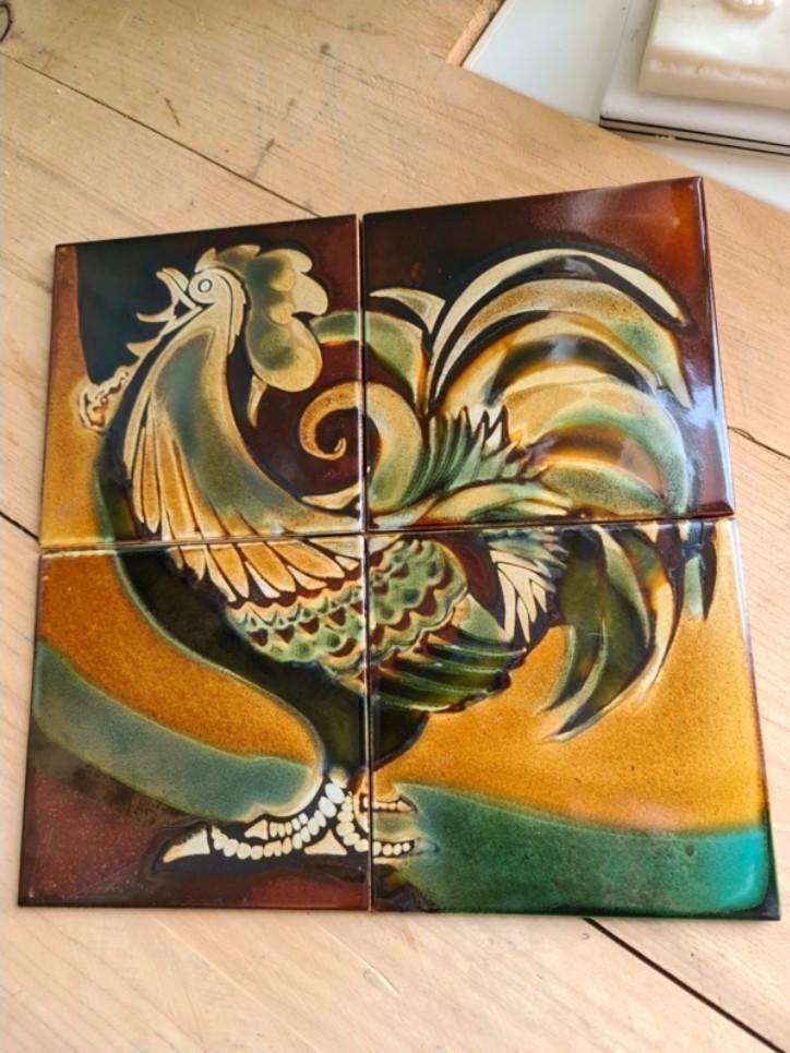 Oud tegel tableau haan pilkington, Antiek en Kunst, Antiek | Woonaccessoires, Ophalen of Verzenden