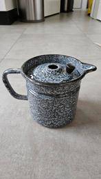 Emaille melkpan, melkkoker, Antiek en Kunst, Ophalen