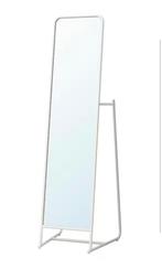 Staande spiegel, wit, 48x160 cm, Huis en Inrichting, Minder dan 50 cm, 150 tot 200 cm, Rechthoekig, Ophalen of Verzenden