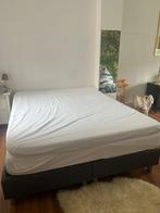 Super tweepersoonsbed met topper, Huis en Inrichting, Ophalen, Gebruikt, Bruin, Tweepersoons