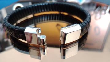 Bruin leren magneet armband (Size: 19/20cm) beschikbaar voor biedingen