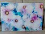 Glasschilderij met bloemen! 90x60 cm., Huis en Inrichting, Ophalen, 50 tot 75 cm, Overige typen, Zo goed als nieuw