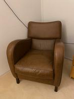 Art deco lederen fauteuil, Ophalen, Art deco, Zo goed als nieuw, 50 tot 75 cm
