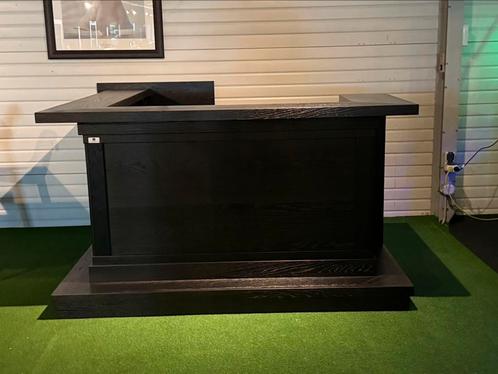 Kantine bar / Huisbar / Bar toog - Zwarte hoekbar 200X200 cm, Huis en Inrichting, Barren, Zo goed als nieuw, Ophalen