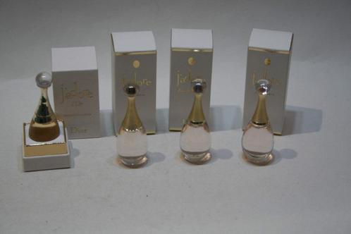 Dior 4 verschillende Dior J'Adore Nieuw & OVP, Verzamelen, Parfumverzamelingen, Nieuw, Miniatuur, Gevuld, Verzenden