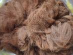 Ruwe alpacawol, 1 kg (bruin), Ophalen of Verzenden, Nieuw, Spinwol