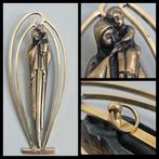 Koper met brons, religieuze wandhanger met bronzen maria, Ophalen of Verzenden
