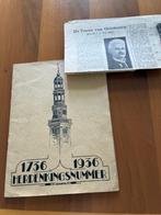 herdenkingsnummer toren Oldeboorn 1736 1936, Ophalen of Verzenden, 19e eeuw, Gelezen