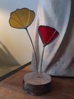 Glas in lood bloemen, 2 stuks, Ophalen of Verzenden, Nieuw, Binnen
