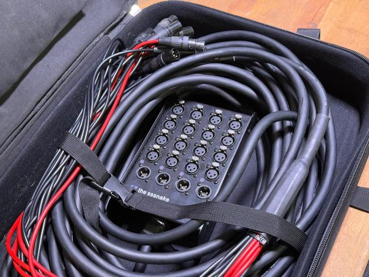 Thomann snake MC164 XLR multi kabel 30m 16/4 + softcase, Muziek en Instrumenten, Kabels en Stekkers, Zo goed als nieuw, Instrument