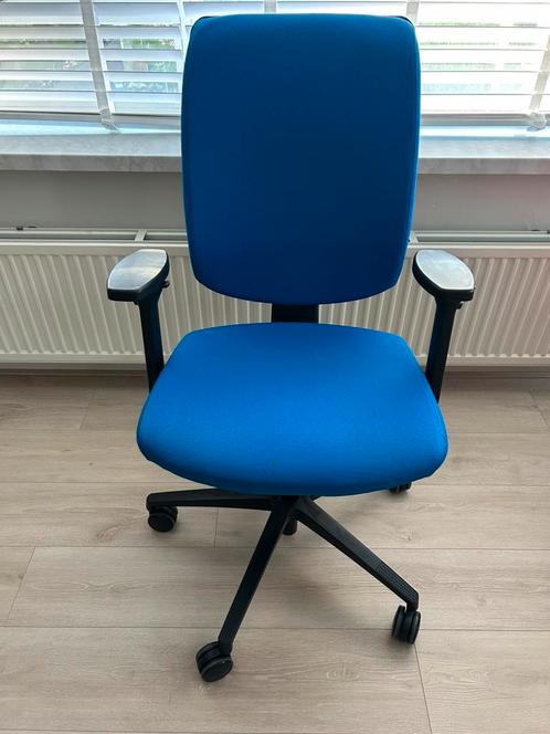 Ergonomische bureaustoel kantoor kwaliteit, Huis en Inrichting, Bureaustoelen, Gebruikt, Bureaustoel, Blauw, Ergonomisch, Ophalen