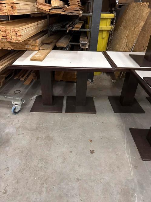 Café Tafels - Set van 5, Huis en Inrichting, Tafels | Eettafels, Gebruikt, 50 tot 100 cm, Vier personen, Vierkant, Metaal, Ophalen of Verzenden