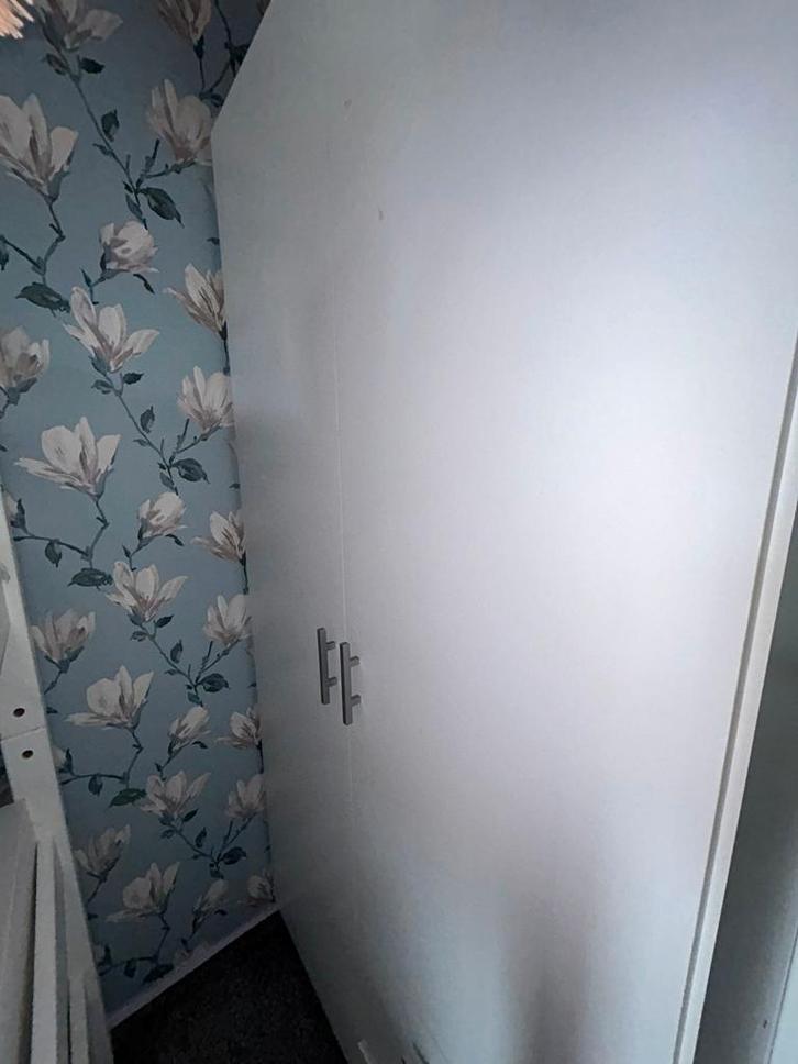 Witte Kledingkast, Huis en Inrichting, Kasten | Kledingkasten, Gebruikt, 150 tot 200 cm, 50 tot 100 cm, 50 tot 75 cm, Met lade(s)